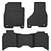 OEDRO Floor Mats Fit for Crew Cab 2012-2018 Dodge Ram 1500/2500/3500, 2019-2022 Dodge Ram 1500 Classic Models, Black TPE All Weather Guard 1st and 2nd Row Custom Fit Liner Set