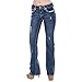 Sexy Couture Women's S96-PB Mid Rise Flare Bottoms Boot Cut Jeans