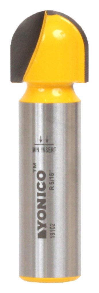 Yonico 19102 5/8-Inch Diameter Core Box Router Bit 1/2-Inch Shank