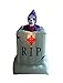 BZB Goods 6 Foot Animated Halloween Inflatable Grim Reaper in Tombstone with Rise and Fall Animation Decoration