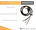 Southwire 9154SW8808 Dryer Power Cord; 4-Foot; 1/4-Inch Flanged Terminals; Flat Plug; Compatible With Most Standard Dryers With A 3 Conductor Wall Outlet; 125/250-Volt; 30-Amp