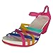 Crocs Womens Huarache Wedge Sandal Shoes, Multi/Candy Pink 8