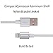 iPhone Charger, YEONPHOM 3Pack 6FT Nylon Braided Lightning to USB Cable 8-Pin Data Sync Cord for iPhone 7/7plus/6/6s/5/5S/5C/SE/Plus,iPad 4,iPad Air 1/2/Pro,iPad Mini,Compatible with iOS9. (Silver)