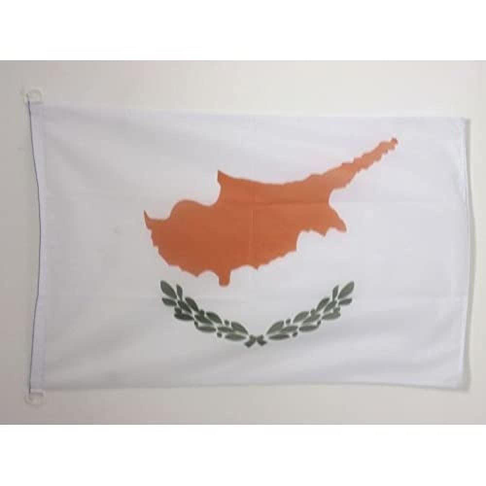 AZ FLAG - Cyprus Flag - 3x5 Ft - External Use - Cypriot Banner Knitted Polyester with Two Plastic Rings - Fade Resistant - Vivid Colors - 3' x 5' Feet - 150x90 Cm
