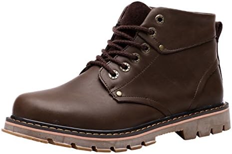 CIROHUNER Men’s Lace-up Second Shift Steel Toe Work Boots (9.0 US, A Clay)