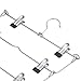 DOIOWN 6 Tier Skirt Hangers Pants Hangers Closet Organizer Stainless Steel Fold up Space Saving Hangers (2-Pieces)