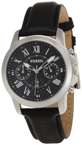 Fossil Men's FS4840 Grant Analog Display Analog Quartz Black Watch