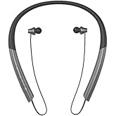 Neckband Earphones Bluetooth 5.0 Headphones CVC8.0 Noise Cancelling Bluetooth Headset Wireless Earbuds Neckband with Mic,9D Deep Bass, 20H Overall Endurance,Sports for Running Driving Working, Black