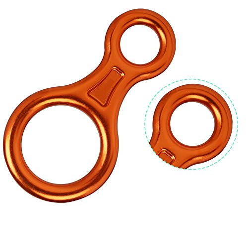 8 Word Loop Descender Speed Reducer High Altitude Escape Reducer Rope Protection Climbing Device Cable Climbing Equipment Orange