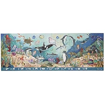 Melissa & Doug Search & Find Under the Sea Floor Puzzle (Preschool, Sturdy Cardboard Construction, 48 Pieces, Over 4 Feet Long, Great Gift for Girls and Boys - Best for 4, 5, 6, and 7 Year Olds)