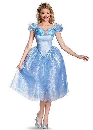 Disney Cinderella Disguise Women s Deluxe Costume Dress and Wig (Small)