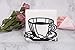 Paper Napkin Holder Stand for Kitchen Tables and Counter Tops | Black Galvanized Napkin Caddy | Coffee House Restaurant Décor (Coffee Cup)
