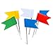 Homework2 Map Flag Push Pins Assorted 5 Colors, 50 Pieces per box, 35 mm