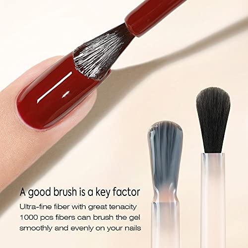 VENALISA 15ml Dark Red Gel Nail Polish, Deep Cherry Red Gel Polish Color Soak Off UV LED Nail Gel Polish Nail Art Starter Manicure Salon DIY at Home, 0.53 OZ - Image 3