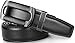 Mio Marino Ratchet Belts for Men - Genuine Leather Dress Belt - Automatic Buckle (Open Oval - Black, Adjustable from 28