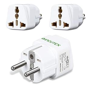 Incutex 2 x stekkeradapter reisadapter type G, A, B, D naar type F universele reisstekker VS VK naar EU DE Schuko travel…