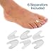 ZenToes Toe Separators for Bunion Pain Relief Set of 6 Flared Gel Straighteners Align Toes and Prevent Corns and Blisters (Small)