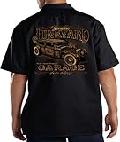 Genuine Junkyard Garage, Hot Rod Men's Work Shirt Junkyard Rat Tee