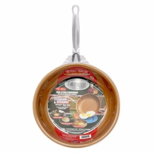 Set 3 Sizes Gotham Steel Ceramic and Titanium Nonstick Fry Pans (9.5",
11" and 12.5" set) by Chef Daniel Green - NEW!