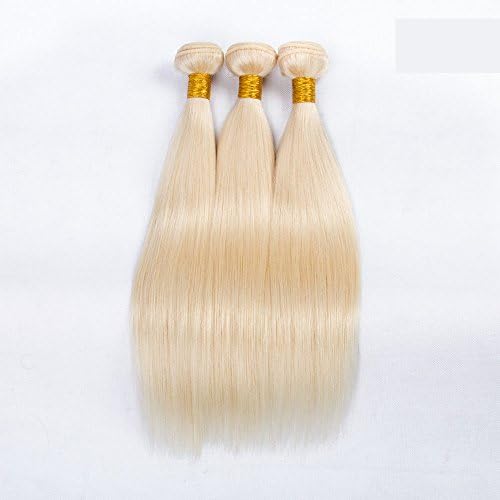 Brazilian Virgin Hair Straight 613 Blonde Hair 3 Bundles Closure For Hair Salon (22 22 22")