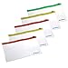 BCP 5pcs Clear Color PVC Plastic Soft Zipper Bill Bag, Pen Pouch Pen Bag, 7-1/2 x 4inches - Zipper Random Color