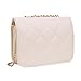 HDE Women's Small Crossbody Handbag Purse Bag with Chain Shoulder Strap (Champagne)
