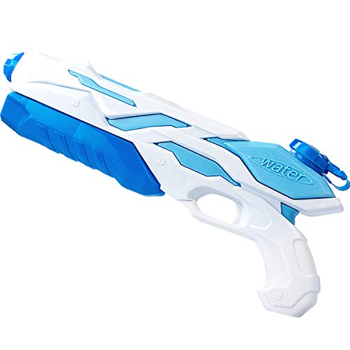 SAOCOOL Pool Guns for Kids, Water Guns High Capacity 1200CC Squirt Gun 32ft Water Soaker Blaster Squirt Toy Swimming Pool Beach Sand Water Fighting Toy (Blue)