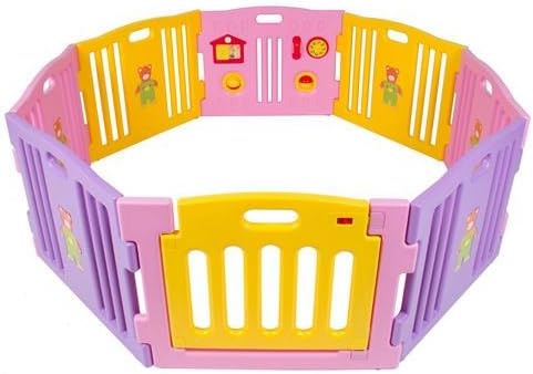 Baby Playpen Kids 8 Panel Safety Play Center Yard Home Indoor Outdoor Pink Girls