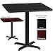Flash Furniture 24 Inch Square Bar Table w/Black or Mahogany Reversible Laminate Top