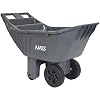 AMES 2463875 Easy Roller Poly Lawn and Garden Cart with Integrated Tool Tray, 4-Cubic Foot Capacity