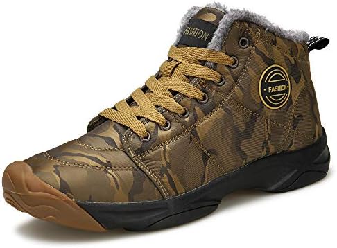 Mgreater Men's Lightweight Snow Boots Fur Lined Warm Winter Shoes