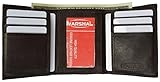 Marshal Wallet RFID Blocking Men's Leather Slim Trifold Wallet (Black)