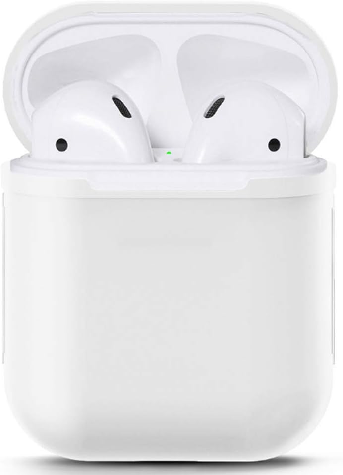 Lanking AirPods Cover, Soft Silicone AirPods Case Protective for Apple Airpod(White)