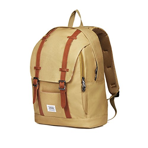 Lightweight Outdoor Travel Backpack Casual Hiking&Camping Rucksack School Daypack Laptop Backpack for 15" Laptop & Tablets by KAUKKO(1NYLON-KHKAI) - Thumbnail 3