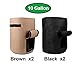 Potato Grow Bags 10 Gallon with Flap Velcro Window and Handles Garden Vegetable Grow Bags Breathable Nonwoven Heavy Duty, Smart Potato Tomato Veggies Flower Planter Bag (2x Black,2x Brown) Large,4Packthumb 2
