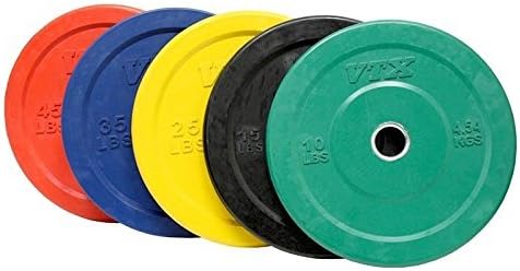 Troy VTX 260lb Colored Olympic Rubber Bumper Plates Weight Set