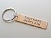 JewelryEveryday Bronze Tag Keychain Engraved with 2,922 Days, Happy 8th; Handmade 8 Year Anniversary Couples Keychain