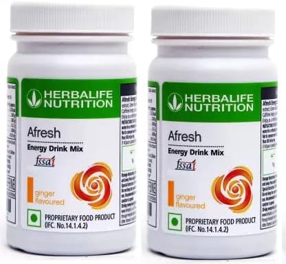 AFRESH Energy Drink Combo 2 Pcs 50 g, Ginger Formula 1 Shakemate Shake ...