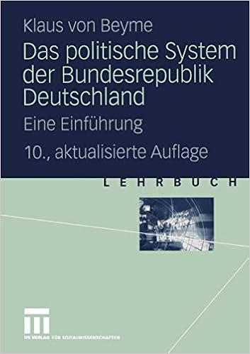 Das Politische System Der Bundesrepublik Deutschland Eine Einfuhrung Amazon De Von Beyme Klaus Bucher