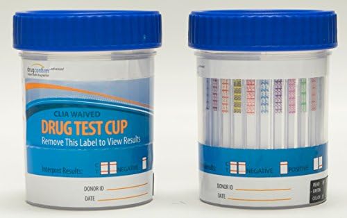 DrugConfirm Advanced 12 Drug Instant Urine Test Kit with Adulterants - CLIA Waived Cup (25)(AMP/COC/OXY/THC/PCP/MDMA/MOR/BZO/BAR/MTD/mAMP/BUP)(CR,SG,OX)