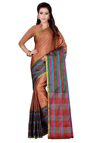 Shonaya Women's Printed Banarasi Art Silk Multicolour Designer Saree With Unstitched Blouse Piece