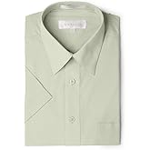 Marquis Men's Short Sleeve Dress Shirt, Cotton Blend Broadcloth, Classic Fit - Work, Events & Casual Wear