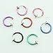5 Pair Punk Goth Clip On Fake Hoop Nose Lip Ear Ring Stud Earrings Piercing Earclip