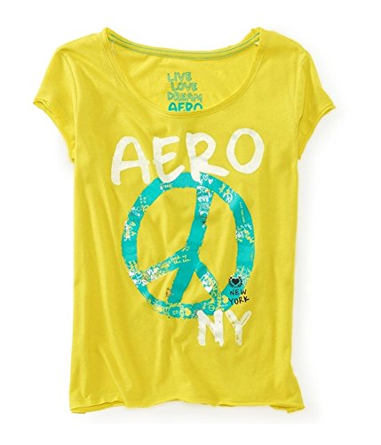 Aeropostale Womens Glitter Peace Sign Pajama Sleep T-shirt 826 M