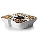 Home and Above Creative Multi Sectional Snack Serving Tray Set with Lid, BPA Free, Can Hold Dried Fruits, Nuts, Candies and More