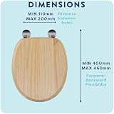 Croydex Davos Flexi-Fix Wooden Toilet Seat Blonded Pine view 4
