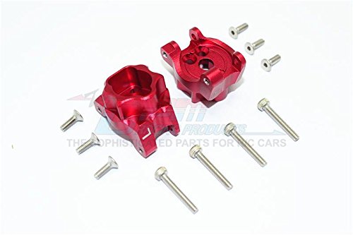 Traxxas TRX-4 Trail Defender Crawler Upgrade Parts Aluminum Rear Gear Box Mounts - 1Pr Set Red