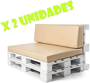 Pack 2 Colchonetas y respaldos para sofas de palet. Cojines ...