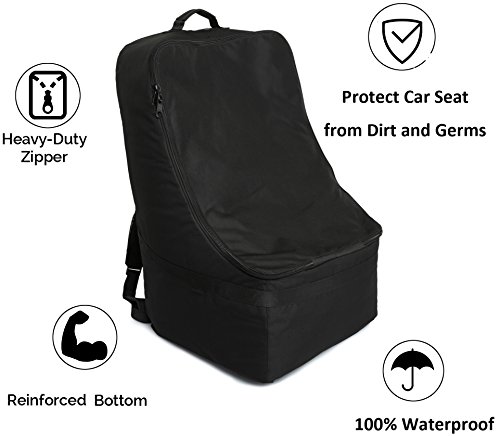Foldable Padded Travel Car Seat Backpack Waterproof Travel Bag w/ Extra
Shoulder Mesh Pockets