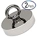 CMS Magnetics 2 Pack Fishing Magnets, Powerful Neodymium Magnets | Rare Earth Magnets w/Eyebolts - 180 Pound Pulling Power Each. Great for Magnetic Fishing and Treasure Hunting | Fishing Magnet 5
